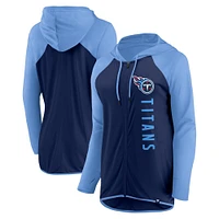 Women's Fanatics Navy/Light Blue Tennessee Titans Forever Fan Full-Zip Hoodie