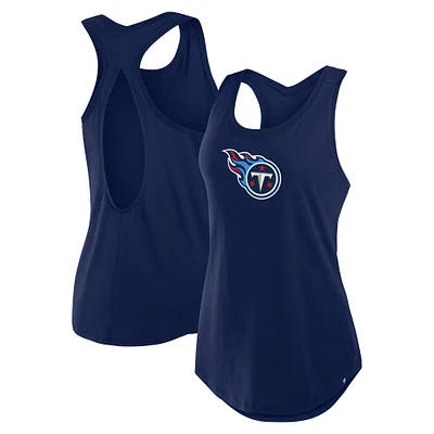 Women's Fanatics Navy Tennessee Titans Iron Fan Tank Top