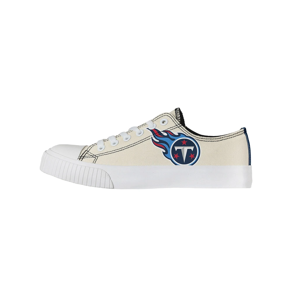 FOCO Tennessee Titans, chaussures basses en toile pour femmes, crème