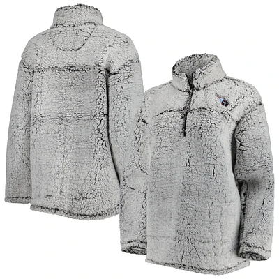 Veste grise pour femme G-III 4Her by Carl Banks Tennessee Titans Sherpa Quarter-Zip