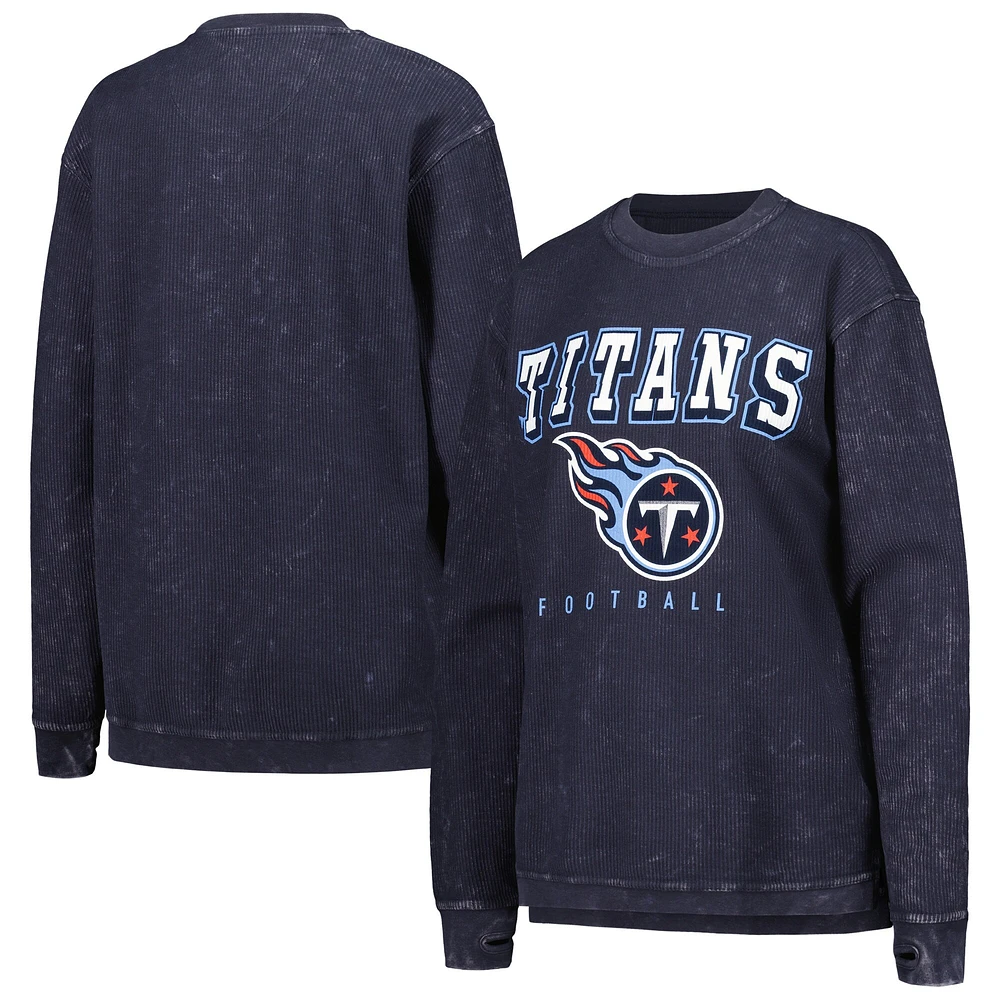 Sweat-shirt à enfiler confortable pour femme G-III 4Her by Carl Banks Navy Tennessee Titans