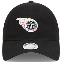 Casquette réglable New Era noire Tennessee Titans 2023 NFL Crucial Catch 9TWENTY pour femme