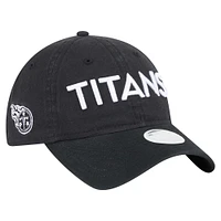 Casquette ajustable Cece 9TWENTY noire Tennessee Titans de New Era pour femme