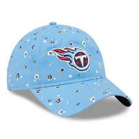 Casquette réglable bleu clair Tennessee Titans Floral 9TWENTY New Era pour femme