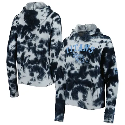 Dallas Cowboys New Era Women's Tie Dye Fleece Full-Zip Hoodie - Navy