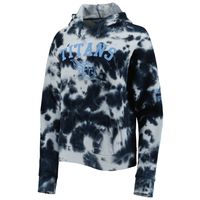 Women's New Era Navy Tennessee Titans Cloud Dye Fleece Pullover Hoodie