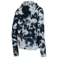 Women's New Era Navy Tennessee Titans Cloud Dye Fleece Pullover Hoodie