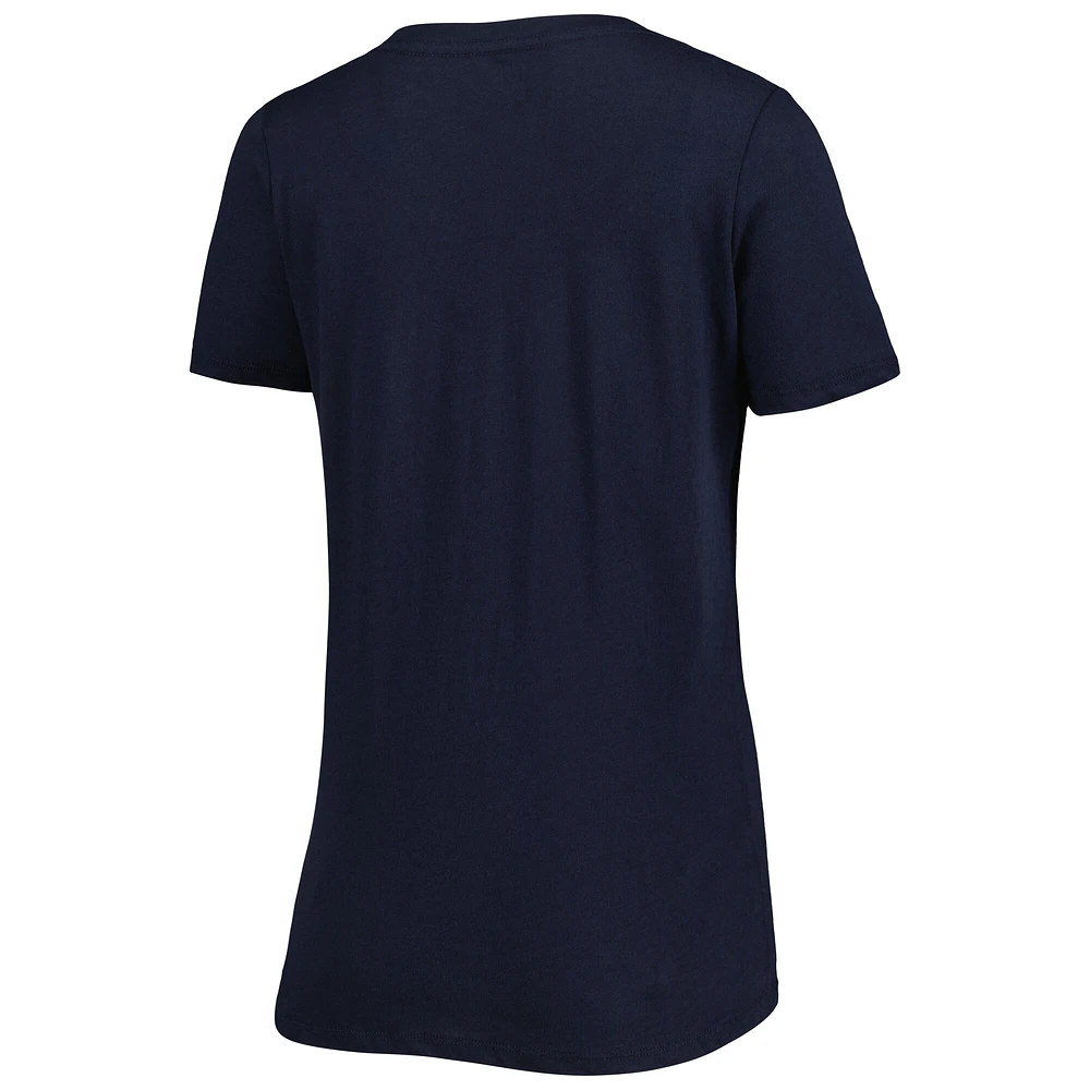 Women's New Era Navy Tennessee Titans Ink Dye Sideline V-Neck T-Shirt
