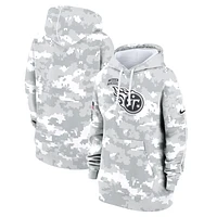 Women's Nike Arctic Camo Tennessee Titans 2024 Salute To Service Club Fleece Oversized Pullover Hoodie