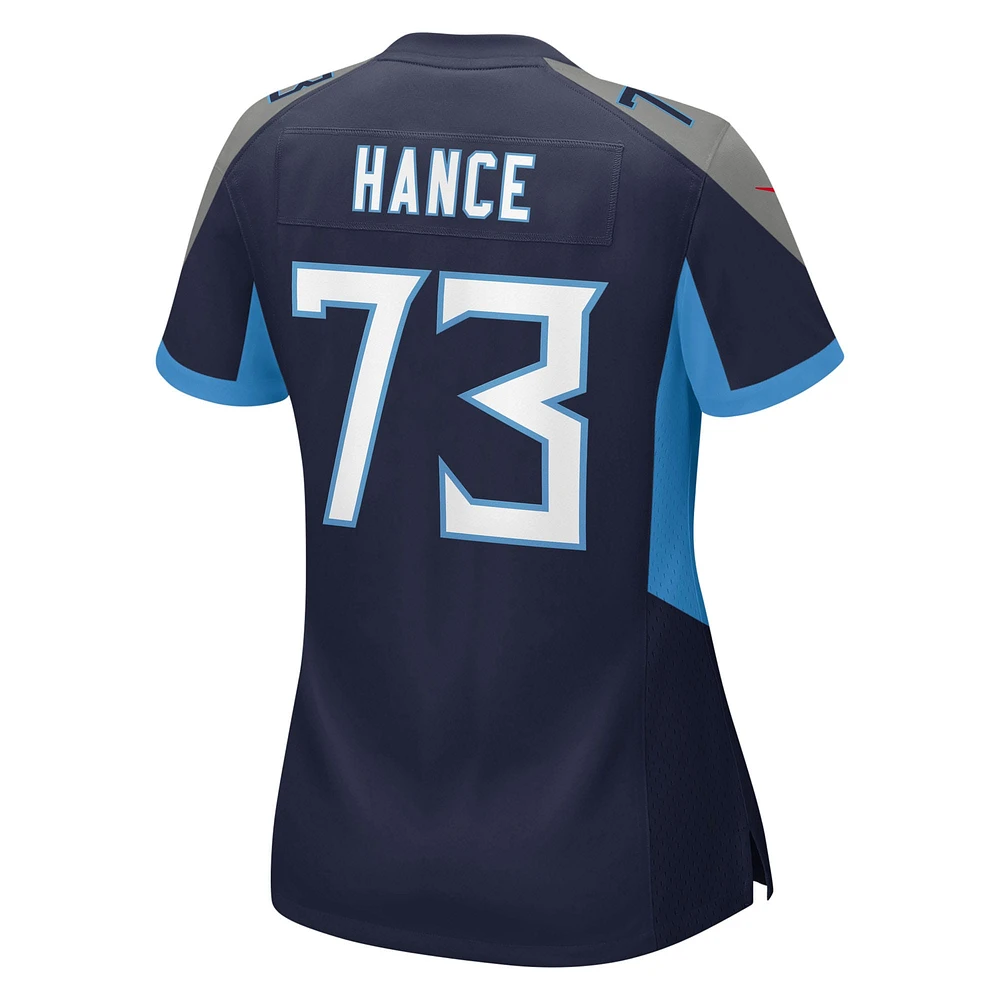 Maillot Nike Blake Hance bleu marine pour femme des Titans du Tennessee