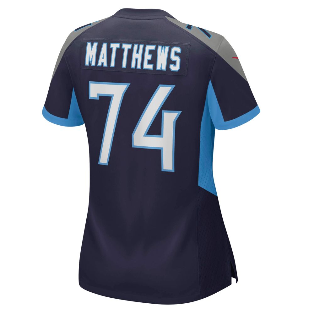 Women's Nike Bruce Matthews Navy Tennessee Titans Retired Player Jersey