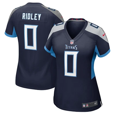 Maillot de match Nike Calvin Ridley bleu marine Tennessee Titans pour femme