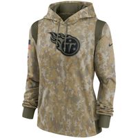 Women's Nike Camo Tennessee Titans 2021 Salute To Service - Therma Performance Pullover Hoodie