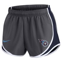 Women's Nike Charcoal Tennessee Titans Logo Performance Tempo Shorts