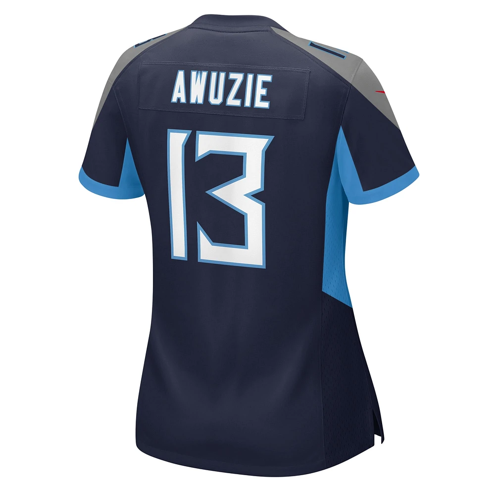 Maillot de match Nike Chidobe Awuzie pour femme, bleu marine, Tennessee Titans