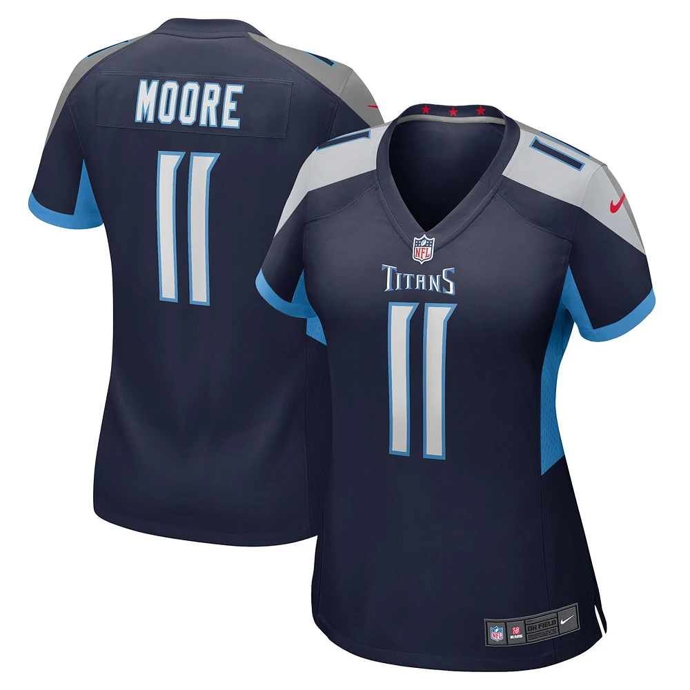 Maillot de match Nike Chris Moore des Tennessee Titans pour femme, bleu marine