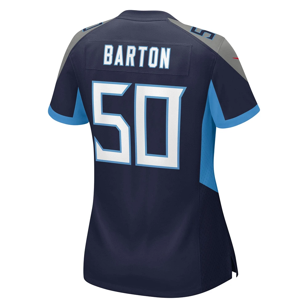 Women's Nike Cody Barton  Navy Tennessee Titans Team Game Jersey