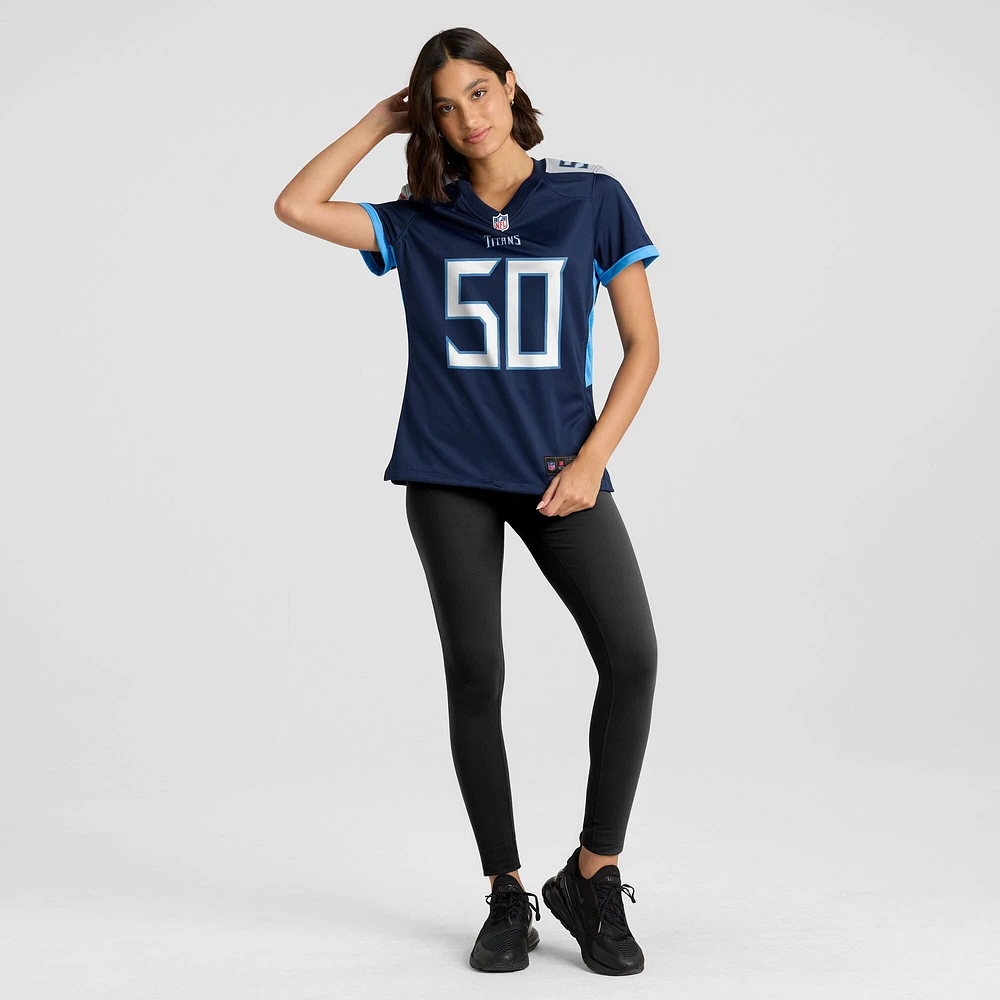 Women's Nike Cody Barton  Navy Tennessee Titans Team Game Jersey