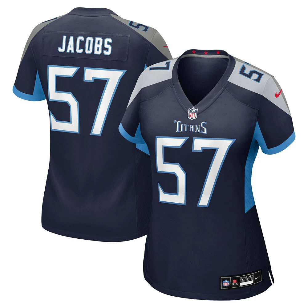 Women's Nike Curtis Jacobs Navy Tennessee Titans Team Game Jersey