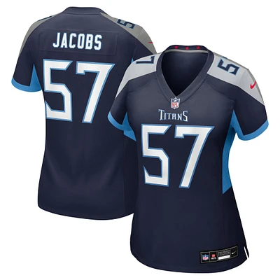 Women's Nike Curtis Jacobs  Navy Tennessee Titans Team Game Jersey