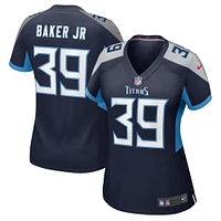 Maillot de match Nike Darrell Baker Jr pour femme, bleu marine, Tennessee Titans