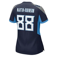 Maillot de match Nike David Martin-Robinson bleu marine Tennessee Titans pour femme