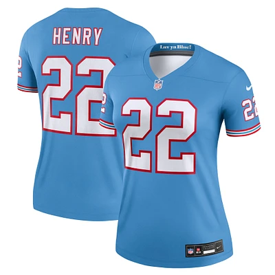 Haut Nike Derrick Henry bleu clair pour femme Tennessee Titans Alternate Legend Player Performance