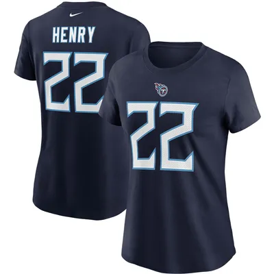 Fanatics Branded Men's Derrick Henry Navy Tennessee Titans Player Icon Name and Number T-Shirt - Navy