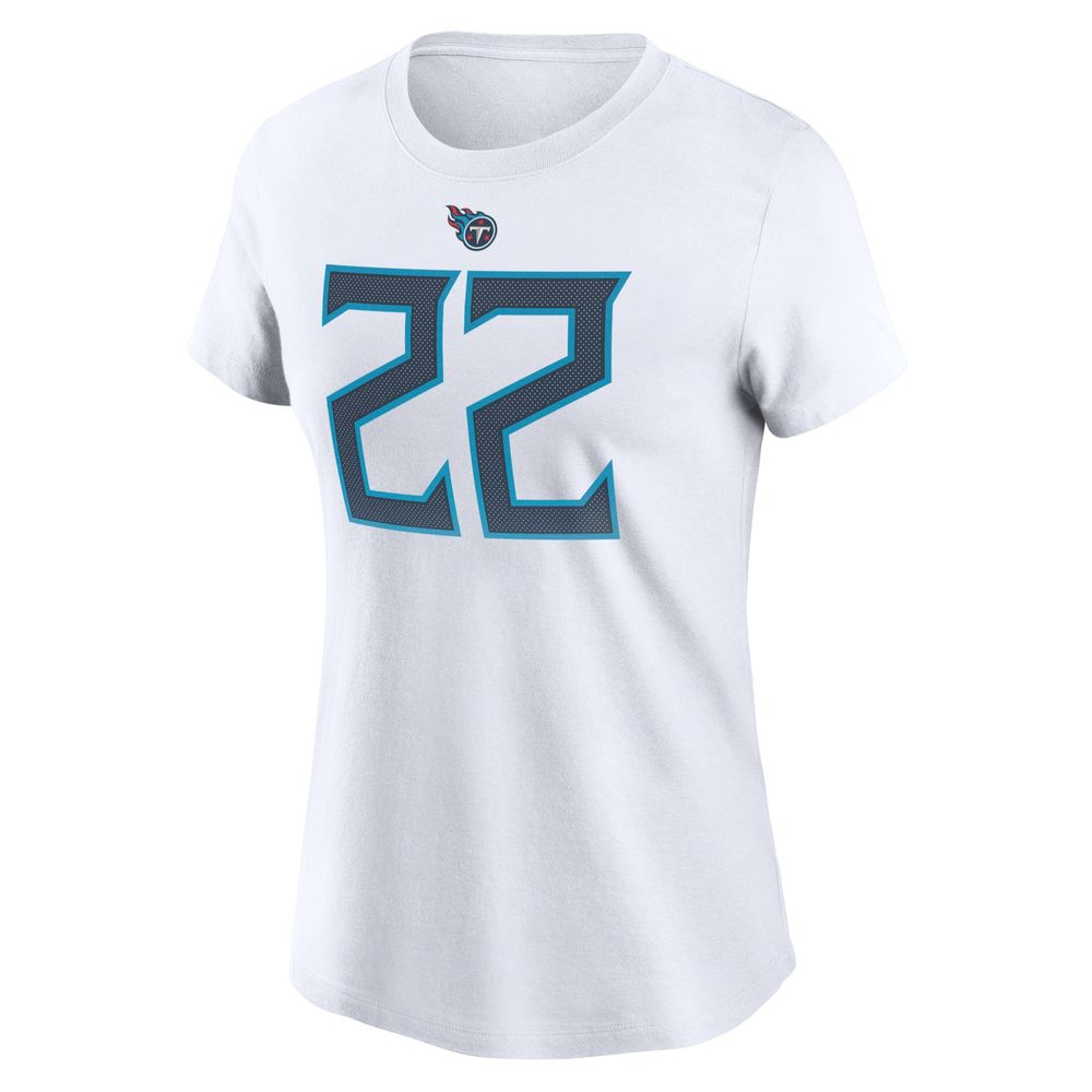 Women's Nike Derrick Henry White Tennessee Titans Player Name & Number T-Shirt