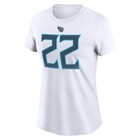 Women's Nike Derrick Henry White Tennessee Titans Player Name & Number T-Shirt