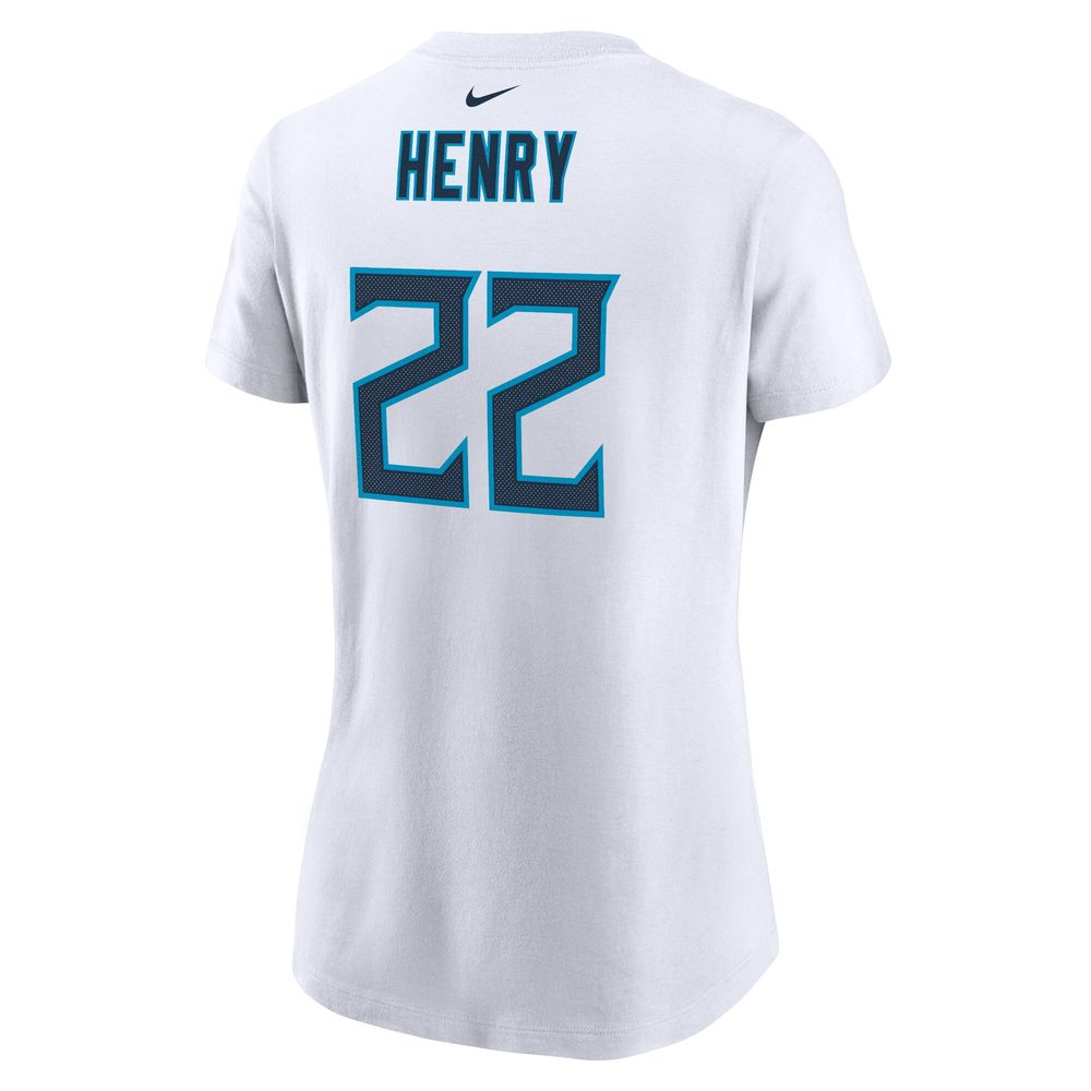 Women's Nike Derrick Henry White Tennessee Titans Player Name & Number T-Shirt