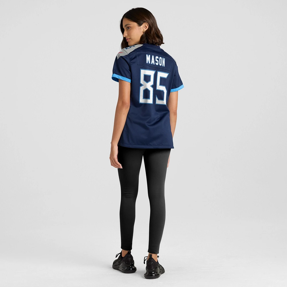 Maillot de joueur retraité Nike Derrick Mason pour femme, bleu marine, Tennessee Titans Game