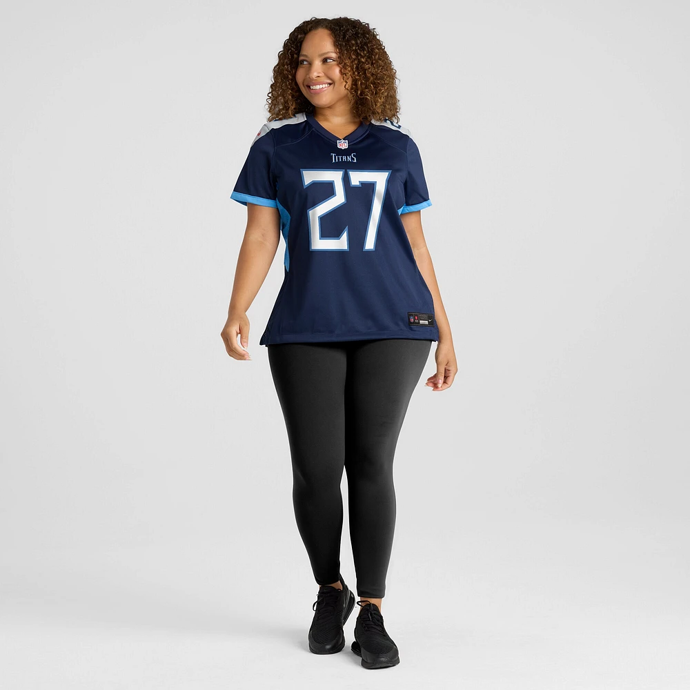 Women's Nike Eddie George Navy Tennessee Titans Game Retired Player Jersey