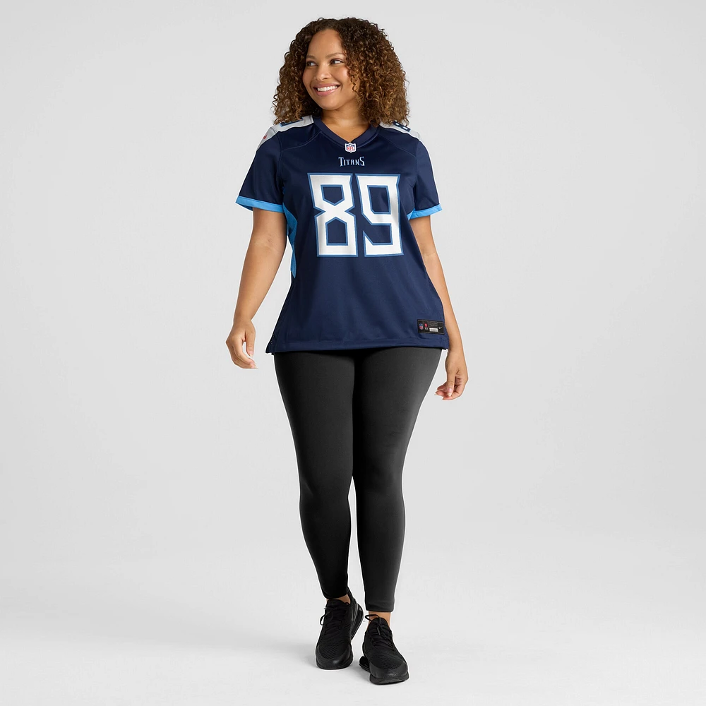 Maillot de joueur retraité Nike Frank Wycheck pour femme des Tennessee Titans, bleu marine