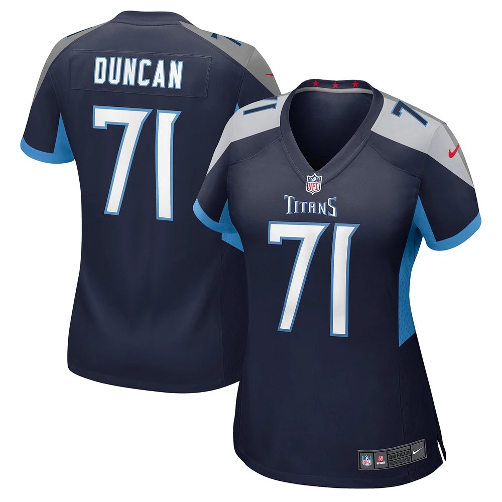 Maillot de match Nike Jaelyn Duncan bleu marine Tennessee Titans pour femme