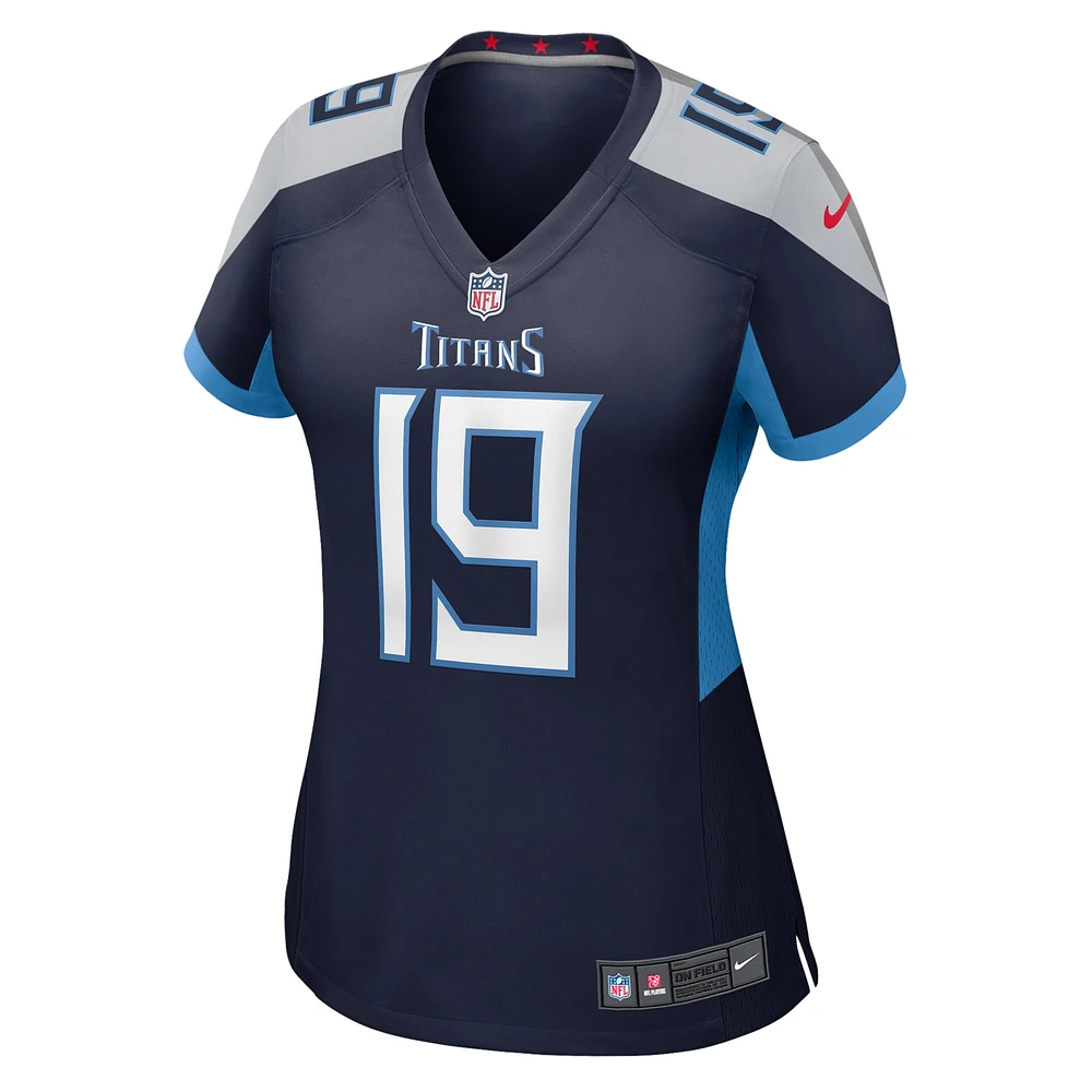 Maillot de match Nike Jha'Quan Jackson bleu marine pour femme des Tennessee Titans