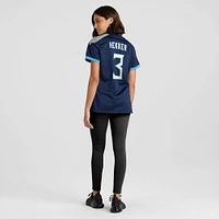 Maillot Nike Johnny Hekker bleu marine pour femme des Titans du Tennessee