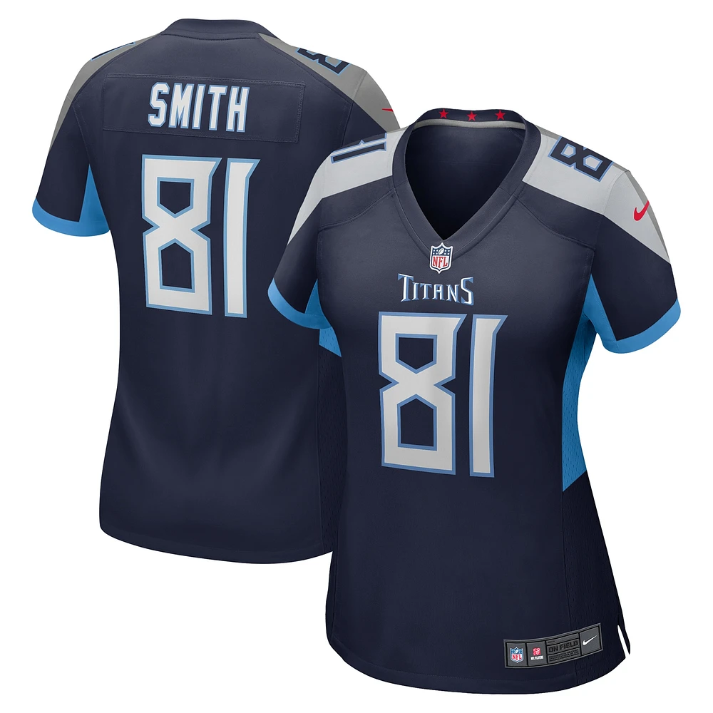 Maillot de match Nike Jonnu Smith pour femme, bleu marine, Tennessee Titans