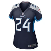 Maillot de match Nike Julius Wood bleu marine Tennessee Titans pour femme