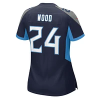 Maillot de match Nike Julius Wood bleu marine Tennessee Titans pour femme