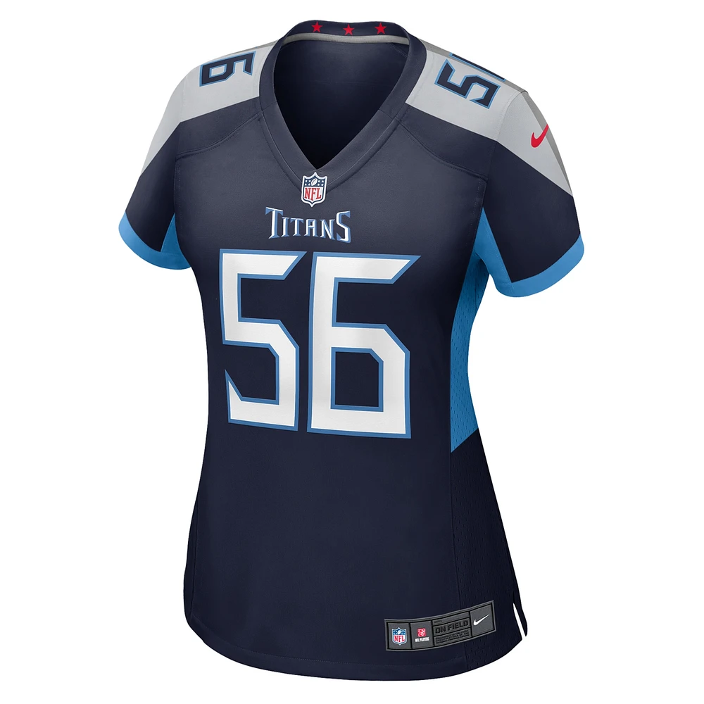 Maillot de match Nike Kenneth Murray Jr. bleu marine pour femme des Tennessee Titans