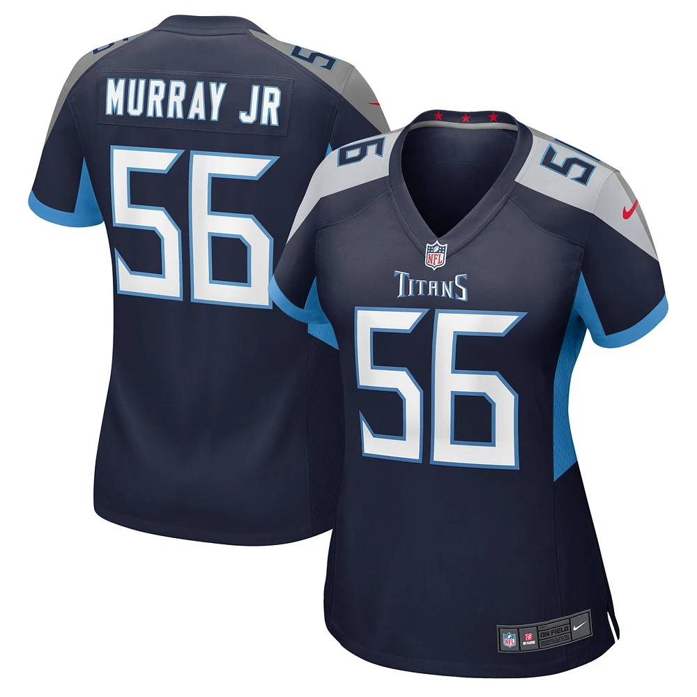 Maillot de match Nike Kenneth Murray Jr. bleu marine pour femme des Tennessee Titans