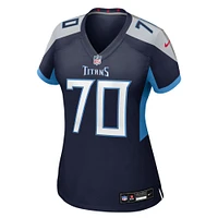 Maillot Nike Kevin Zeitler bleu marine pour femme des Titans du Tennessee