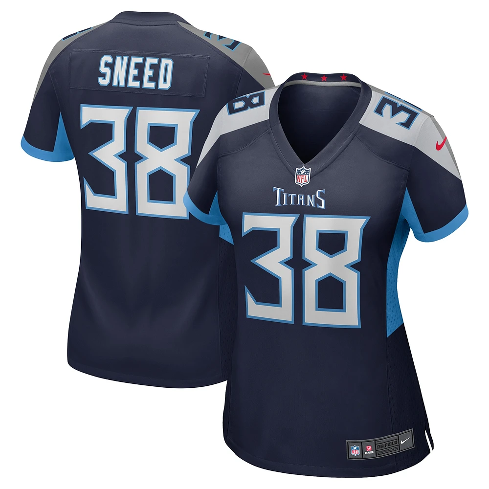 Maillot de match Nike L'Jarius Sneed pour femme, bleu marine, Tennessee Titans