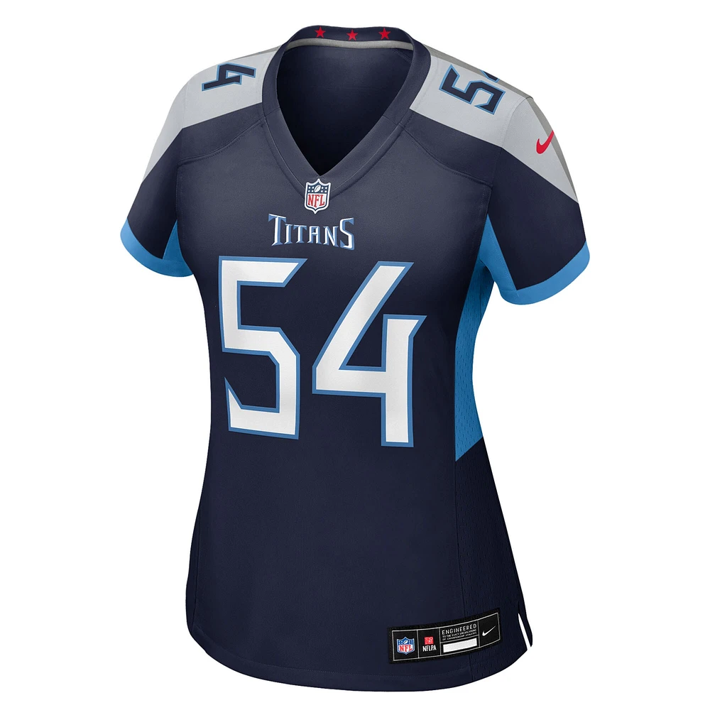 Maillot Nike Lorenzo Carter bleu marine pour femme des Titans du Tennessee