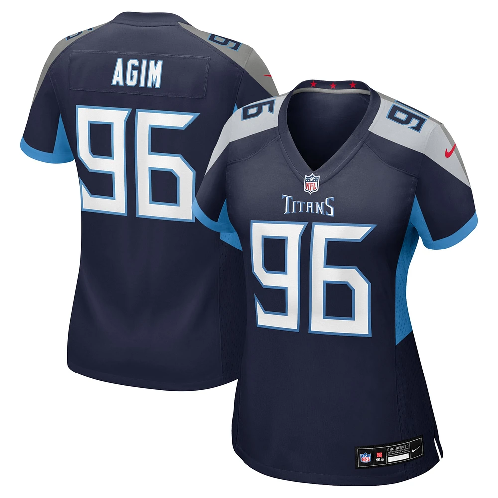 Women's Nike McTelvin Agim  Navy Tennessee Titans Team Game Jersey