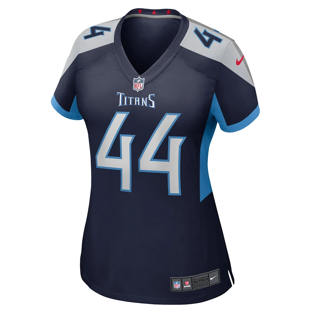 Maillot de match des Titans du Tennessee Nike Mike Brown pour femme, bleu marine