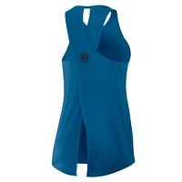 Women's Nike Navy Tennessee Titans Glory Crisscross Performance Tank Top