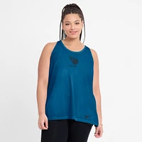 Women's Nike Navy Tennessee Titans Glory Crisscross Performance Tank Top