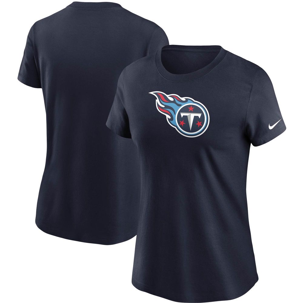 Women's Nike Navy Tennessee Titans Logo Essential T-Shirt